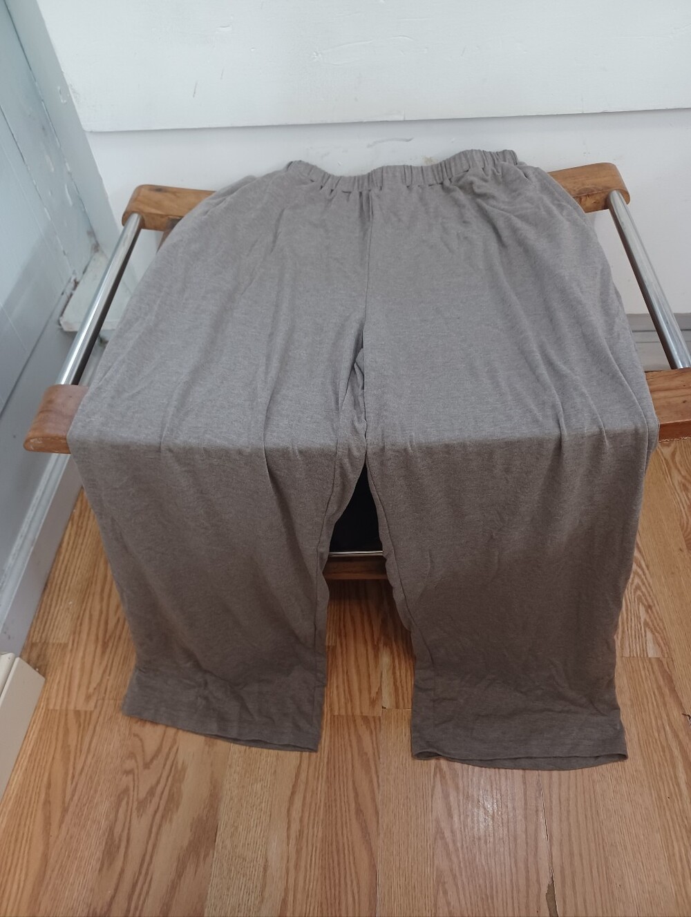 Casual Elastic-Waist Gray Lounge Pants